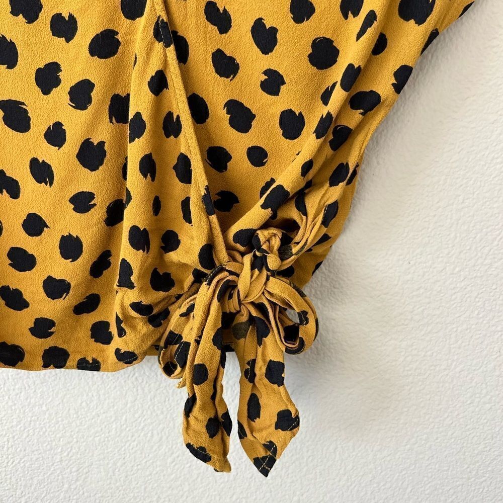 Madewell Sash-Tie Wrap Top in Painted Spots - Picture 7 of 9